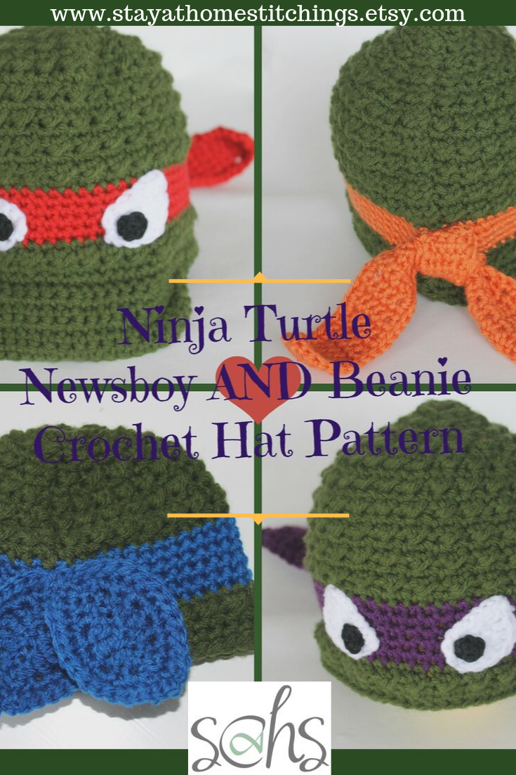 Crochet Ninja Turtle Hat Pattern - Repeat Crafter Me